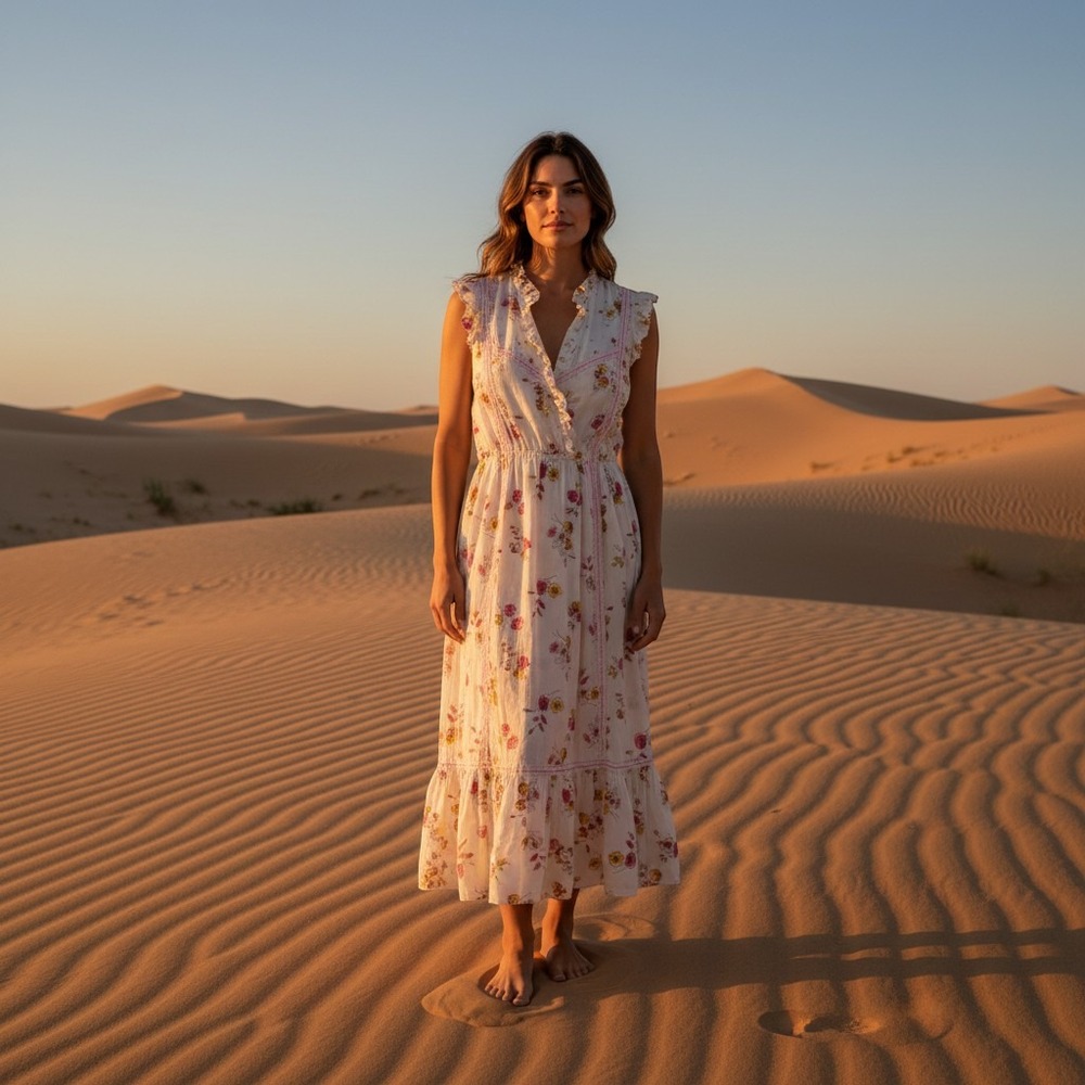 Ulla Johnson Maxi Dress Breezy Floral Cotton Prairie Romantic Country Cowgirl S